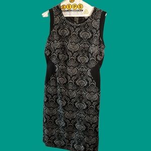 Black and silver knit dress